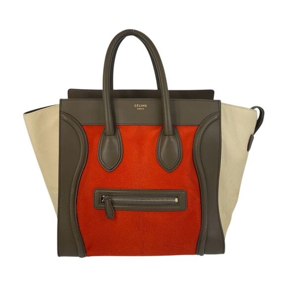 Celine Luggage Mini Tote Bag Leather/Calf Hair - Picture 1 of 10